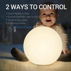 img 2 attached to LOFTEK LED Dimmable Light Ball: 12-Inch Waterproof Floating Pool Lights With Remote, 16 Colors & 4 Modes Sphere Night Light, Cordless & Fast Chargeable, Sensory Toys For Kids, Home, Party, Pool Decor