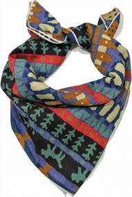 img 3 attached to Shanlin 22"X22" унисекс хлопковые банданы квадратный шарф для моды и функциональности
