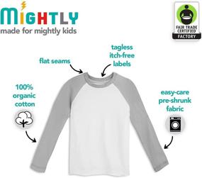 img 2 attached to Mightly Sleeved Organic Certified Toddlers Boys' Clothing ~ Tops, Tees & Shirts