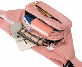 img 1 attached to Модная розовая поясная сумка для мужчин и женщин - большая поясная сумка и поясная сумка с регулируемым ремнем для тренировок на открытом воздухе, путешествий, повседневного бега, пешего туризма, велоспорта (DAITET)