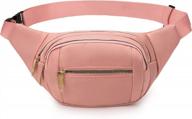 fashionable pink fanny pack for men&women - large waist bag & hip bum bag with adjustable strap for outdoors workout traveling casual running hiking cycling (daitet) logo