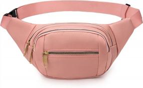 img 4 attached to Fashionable Pink Fanny Pack For Men&Women - Large Waist Bag & Hip Bum Bag With Adjustable Strap For Outdoors Workout Traveling Casual Running Hiking Cycling (DAITET)