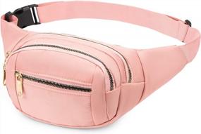 img 2 attached to Модная розовая поясная сумка для мужчин и женщин - большая поясная сумка и поясная сумка с регулируемым ремнем для тренировок на открытом воздухе, путешествий, повседневного бега, пешего туризма, велоспорта (DAITET)