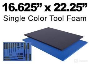 img 1 attached to 🔵 Голубые органайзеры для пены в инструментальном ящике 5S Lean - толщиной 1/2 дюйма, размером 16x22 дюйма, 1 штука