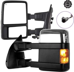 img 4 attached to Ineedup Tow Mirrors Towing Mirrors Fit For 1999-2007 For Ford For F250/For F350/For F450/For F550 Super Duty With Left And Right Side Power Operation Heated With Turn Signal Light