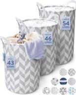 🧺 glampers baby laundry baskets - kids laundry hamper & baby hamper for dirty clothes in bedroom - small navy stripes, crgnavymed logo