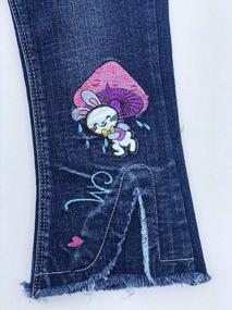img 1 attached to Stylish And Comfortable Embroidered Jeans Leggings For Girls Of All Ages