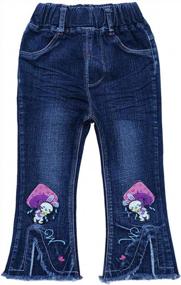 img 3 attached to Stylish And Comfortable Embroidered Jeans Leggings For Girls Of All Ages
