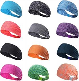 img 4 attached to Stay Cool And Comfortable With Besteel'S 12-Pack Yoga Headbands For Women