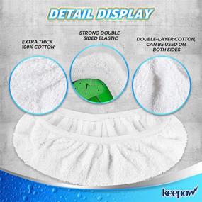 img 1 attached to KEEPOW Reusable 100% Cotton Mop Pads: XL Dry/Wet Refills for Swiffer Sweeper XL - 4 Pack