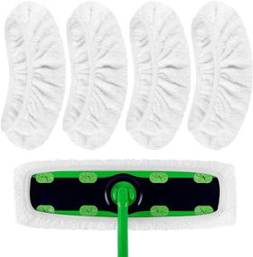 img 4 attached to KEEPOW Reusable 100% Cotton Mop Pads: XL Dry/Wet Refills for Swiffer Sweeper XL - 4 Pack