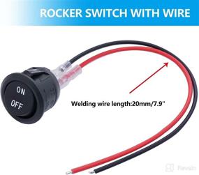 img 1 attached to ⚡️ Twidec/5Pcs 12V Round Rocker Switch AC 6A/250V 10A/125V SPST 2 Pin 2 Position On/Off Toggle Switch for Car Boat Automotive RV Black with Wires KCD1-5-101-ON-OFF-CX: High-Quality & Reliable Switch for Versatile Applications