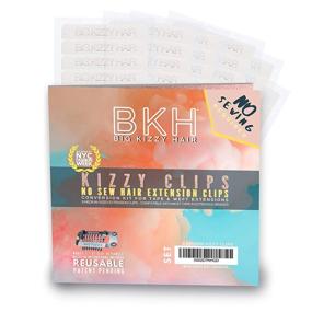 img 4 attached to Big Kizzy Brown No Sew Clip In Hair Extension Kit - Convert Tape Or Wefted Extensions Into Reusable Clip-Ins Fast & Easy!