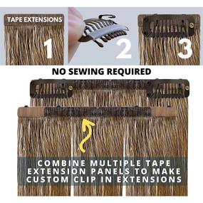 img 2 attached to Big Kizzy Brown No Sew Clip In Hair Extension Kit - Convert Tape Or Wefted Extensions Into Reusable Clip-Ins Fast & Easy!