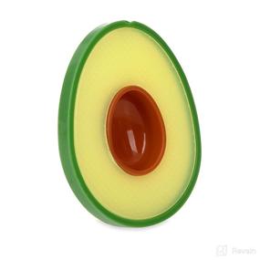 img 2 attached to 🥑 Nuby 100% Silicone Fruit Teether, Avocado with Pit, 3M+: Safe Teething Solution for Babies