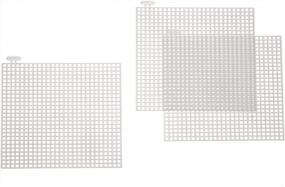 img 2 attached to 🔲 Darice 10-Piece Square Plastic Canvas Shape: Clear, 4 by 4-Inch - High-Quality Crafting Supplies