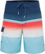 quick-dry board shorts: rokka&rolla men's 4-way stretch swim trunks for comfortable beach and pool swimwear logo