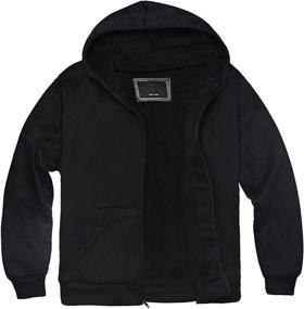 img 1 attached to Sherpa Hoodie Fleece Sleeve Sweatshirts Boys' Clothing : Fashion Hoodies & Sweatshirts
