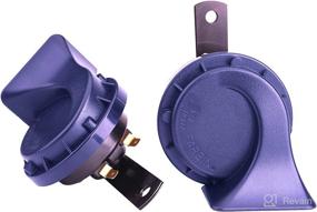 img 2 attached to 🚂 AOLIHAN Train Horns Kit for Trucks: Super Loud, Waterproof, High Low Tone Car Horns – Raging Sound Double Horn (Blue Horn)