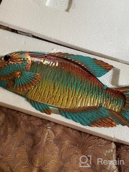 img 1 attached to 2PCS Metal Fish Wall Decor - Perfect For Outdoor Ocean, Beach & Pool Decoration! review by Michael Domus