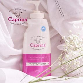 img 2 attached to Caprina By Canus Moisturizing Body Milk Lotion: Fast Absorbing, Non-Greasy, Orchid Oil Infused Formula With Fresh Canadian Goat Milk, Rich In Vitamins A, B2, B3 And More - 11.8 Ounce