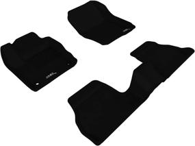 img 4 attached to 🚗 3D MAXpider - L1FR02901509 All-Weather Floor Mats for Ford Focus 2012-2018 Custom Fit Car Floor Liners, Kagu Series (1st &amp; 2nd Row, Black)