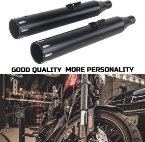 img 2 attached to 🔥 High-Performance 3.5” Slip-on Mufflers for 2018-2022 Harley Softail Standard, Street Bob, Low Rider, Slim, Breakout, Fat Boy