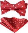 festive christmas bow tie & pocket square set for men - perfect for weddings & parties! logo