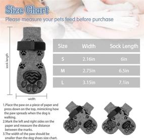 img 3 attached to SCENEREAL Dog Socks - Double-Sided Anti-Slip with Straps for Traction Control - Set of 3 Pairs - Plaid Paw Protectors for Indoor Floors - Non-Skid Design for Small Medium Dogs Cats Puppies