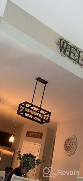 img 1 attached to Rustic 5-Light Farmhouse Chandelier For Dining Room And Kitchen Island | LALUZ review by Yuri Rochelin