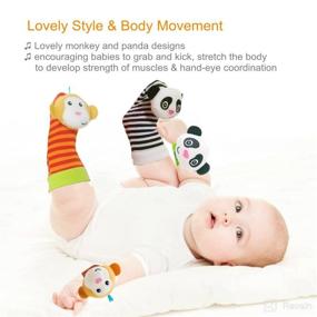 img 3 attached to 👶 Kiesyo Baby Toys 0-12 Months: Wrist Rattles, Rattle Socks, Foot Finders - Sensory Gifts for Newborn Boy and Girl