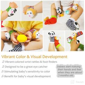 img 1 attached to 👶 Kiesyo Baby Toys 0-12 Months: Wrist Rattles, Rattle Socks, Foot Finders - Sensory Gifts for Newborn Boy and Girl