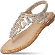 sparkle in style with caretoo ladies bohemia flat sandals - perfect for summer beachwalks and casual outings! logo