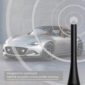 img 3 attached to 🚗 BASIKER 5 Inch Antenna - Stubby Radio Mast for Car Wash Support - Compatible with 2006-2022 Mazda Miata MX-5"