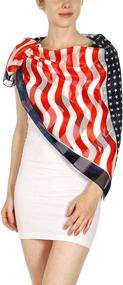 img 2 attached to American Bandana Patriotic Shamrock Stripes Navy Women's Accessories via Scarves & Wraps