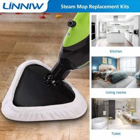 img 1 attached to LINNIW 6 Pack Washable Microfiber Pads For SKG 1500W Steam Mop - Your Ultimate Cleaning Partner