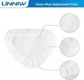 img 2 attached to LINNIW 6 Pack Washable Microfiber Pads For SKG 1500W Steam Mop - Your Ultimate Cleaning Partner