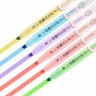 6-pack erasable double head highlighters with chisel tip assorted colors for smooth writing. logo