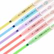 6-pack erasable double head highlighters with chisel tip assorted colors for smooth writing. logo