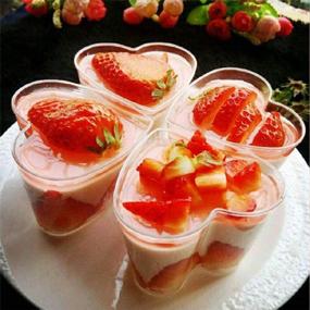 img 1 attached to 50 Pack Of 5 Oz. Clear Plastic Heart-Shaped Dessert Cups With Spoons - Perfect For Appetizers And Parfaits, Disposable Or Reusable Option