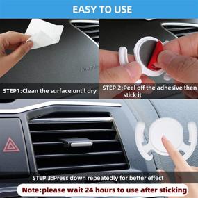 img 1 attached to 2 Pack White Car Socket Mount for Phone Stand with Sticky Adhesive - Car Phone Holder for Collapsible Grip / Socket Mount Users, for Car Dashboard, Home Wall, Office, Kitchen