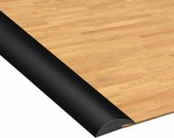 self adhesive carpet & flooring transition strip edging trim pvc - 10 ft black for threshold, carpet, thin floor and wall logo