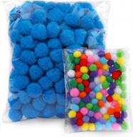 250 Pcs 150 1 inch Green Craft Pom Poms + 100 Multicolor Pom Pom Balls  Small Pom Poms Assorted Pompoms for Crafts Projects and DIY Creative Crafts  Decorations