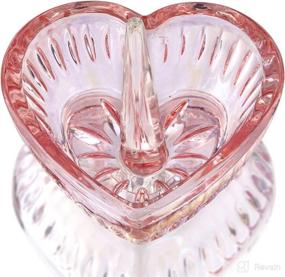 img 3 attached to Crystal Glass Heart Holder Color Pink