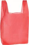 пластиковые пакеты-майки - красные - 11 ½ дюймов x 6 дюймов x 21 дюйм - коробка из 1000 штук логотип