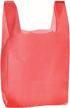 plastic t shirt bags - red - 11 ½” x 6" x 21" - case of 1,000 logo