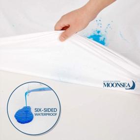 img 1 attached to Twin Size Zippered Mattress Protector Encasement - Premium Terry Absorbent Cover With Six-Sided Waterproof Protection - Quiet, Breathable, And Fully Washable