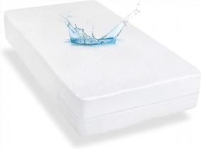 img 4 attached to Twin Size Zippered Mattress Protector Encasement - Premium Terry Absorbent Cover With Six-Sided Waterproof Protection - Quiet, Breathable, And Fully Washable
