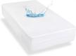 twin size zippered mattress protector encasement - premium terry absorbent cover with six-sided waterproof protection - quiet, breathable, and fully washable logo