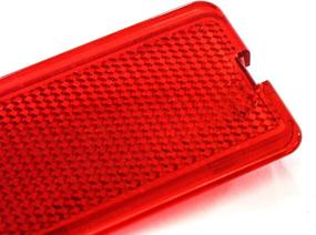img 1 attached to Pair of Interior Red Premium Door Reflectors | Compatible with Ford Super Duty (1999-2007 F250 F350 F450 F550) & Excursion (2000-2005)